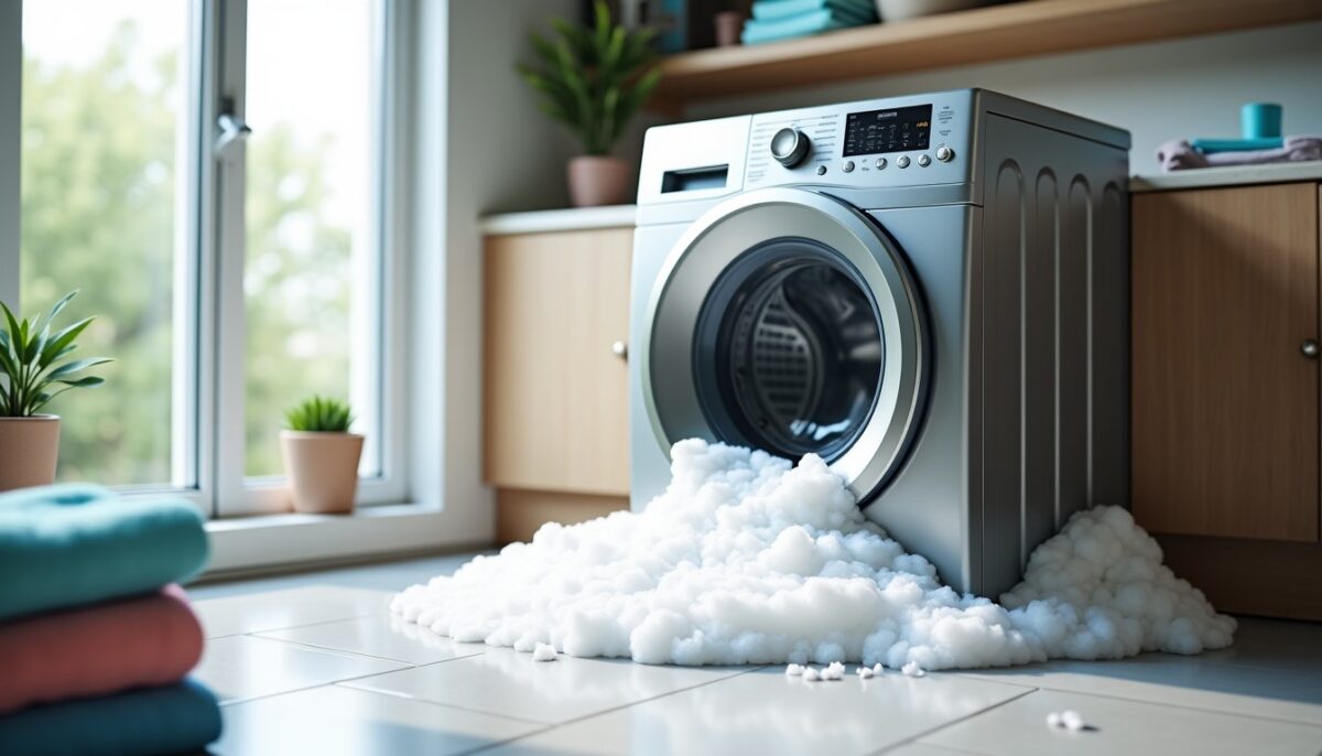 Lave-linge qui mousse sans lessive : comprendre les causes, résoudre le problème et prévenir les excès de mousse