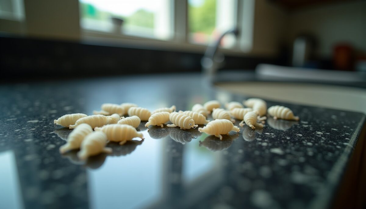 Asticots dans la maison : comprendre leur présence, identifier les causes et agir efficacement